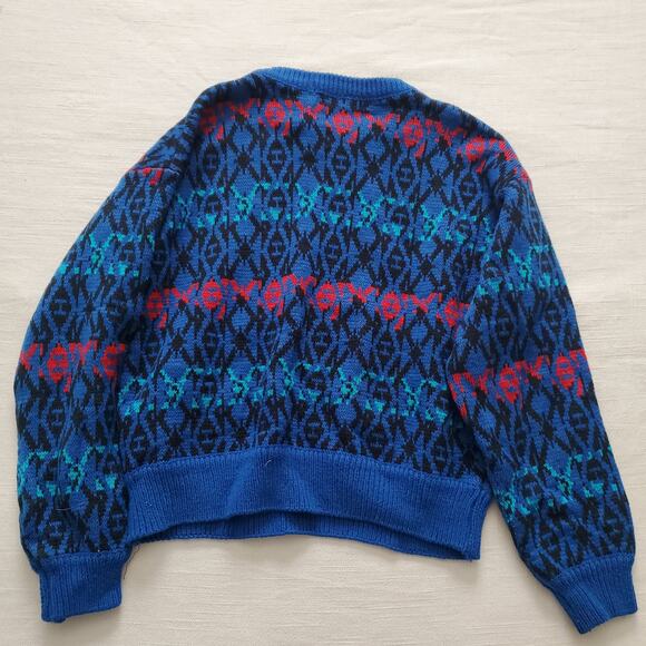Blue Patterned Kids Sweater - Picture 5 of 6
